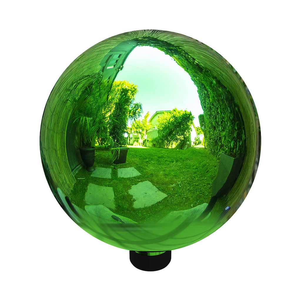 Alpine Corporation | 10" Indoor/Outdoor Glass Gazing Globe — Festive Garden & Yard Décor Accent — Blue