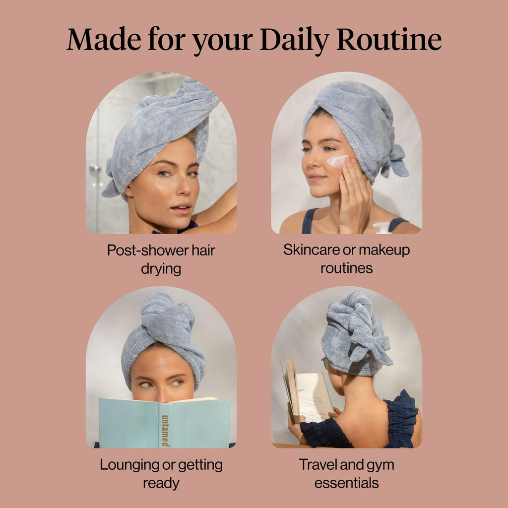 Kitsch Plush Microfiber Hair Towel Wrap for Women – Ultra Absorbent Microfiber Bath Towels for Wet, Curly, Long or Short Hair – Anti-Frizz Hair Wrap, Great Hair Care Gifts for Women