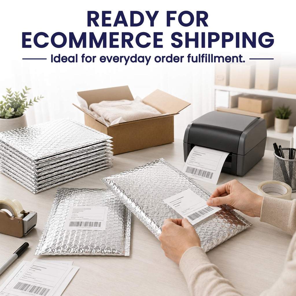 200-Pack Insulated Silver Thermal Bubble Mailers 6 x 7 - Waterproof Metallic Foil Self-Sealing Padded Envelopes for Cold Shipping, Perishables, Food, Cosmetics, Pharmaceuticals