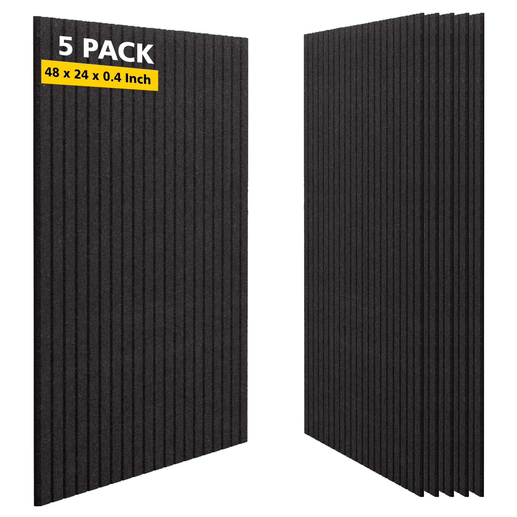 Art Acoustic Panels for Wall,5 Pack Sound Absorbing Panels,47.2” x 23.6” Soundproof Wall Panels,High-Density Acoustic Wall Panels,Decorative Sound Panels with Wood-Look