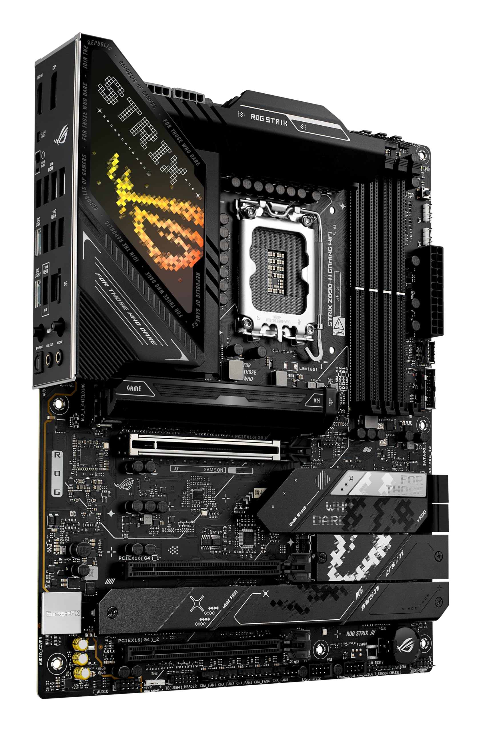 ASUS ROG Strix Z790-E Gaming WiFi 6E LGA 1700(Intel 14th,13th&12th Gen) ATX gaming motherboard(PCIe 5.0, DDR5,18+1 power stages,2.5 Gb LAN,Thunderbolt 4,5xM.2, 1xPCIe 5.0 M.2,Front panel USB 3.2 port)