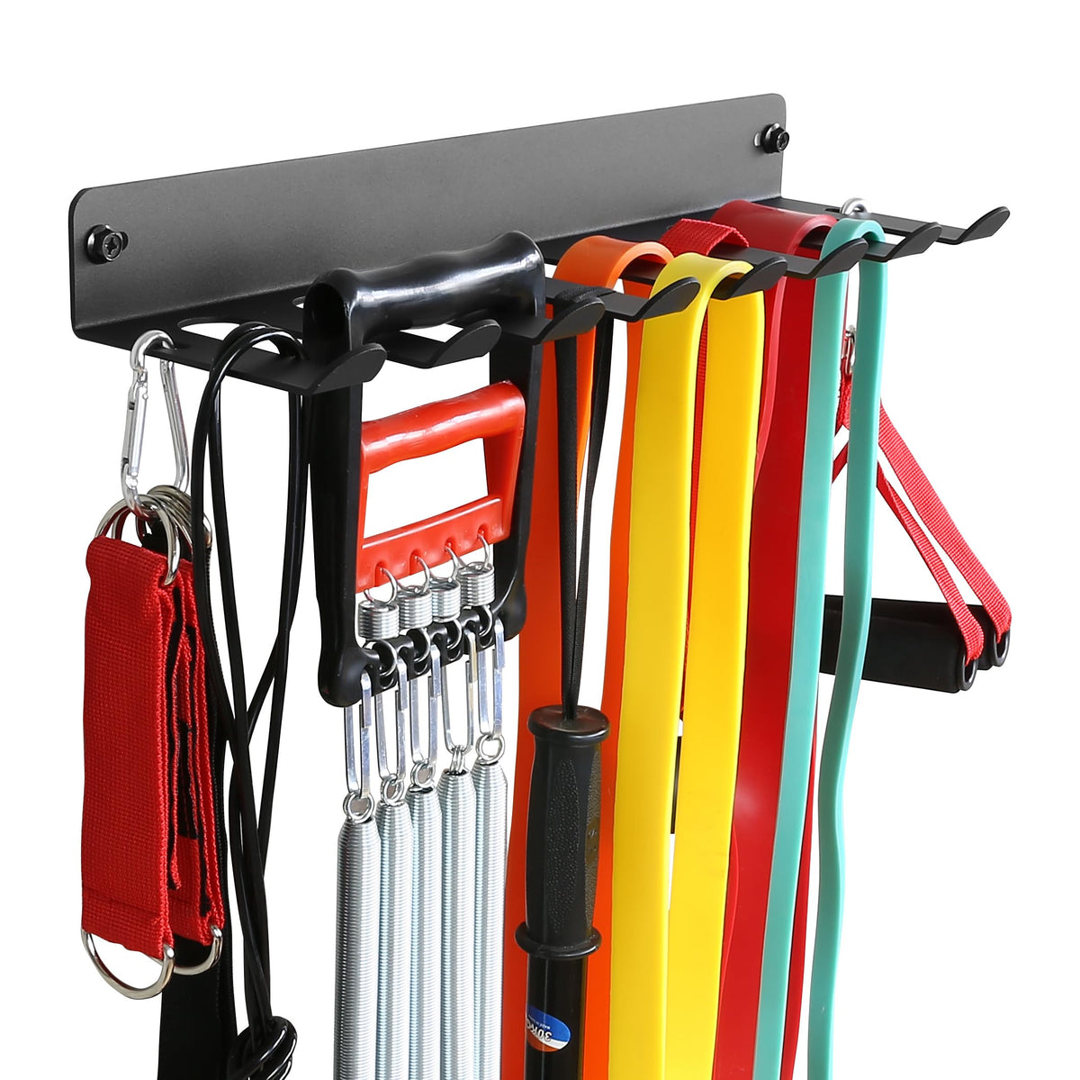 Multi-Purpose Gym Equipment Storage Rack Resistance Bands Storage Hanger Barbell Rack Heavy Duty Gym Rack for Exercise Bands, Lifting Belts and Jump Ropes
