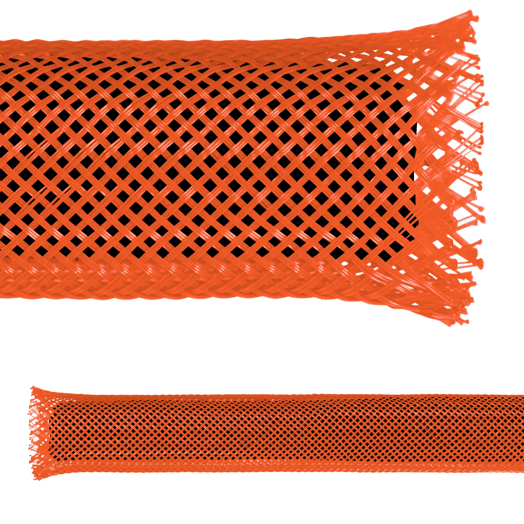 Electriduct 1/8" Black PET Expandable Braided Sleeving Cable Mesh Flexible Wire Sleeve - 10 Feet