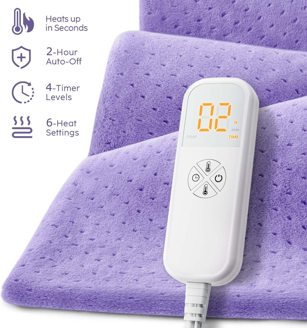 Fathers Day Dad Gifts from Daughter, Heating Pad for Back Pain & Cramps - Ultimate Pain Relief & Versatile Gift for Women, Men - Ideal for Christmas, Soft Machine Wash Fabric, King Size 12"x24"