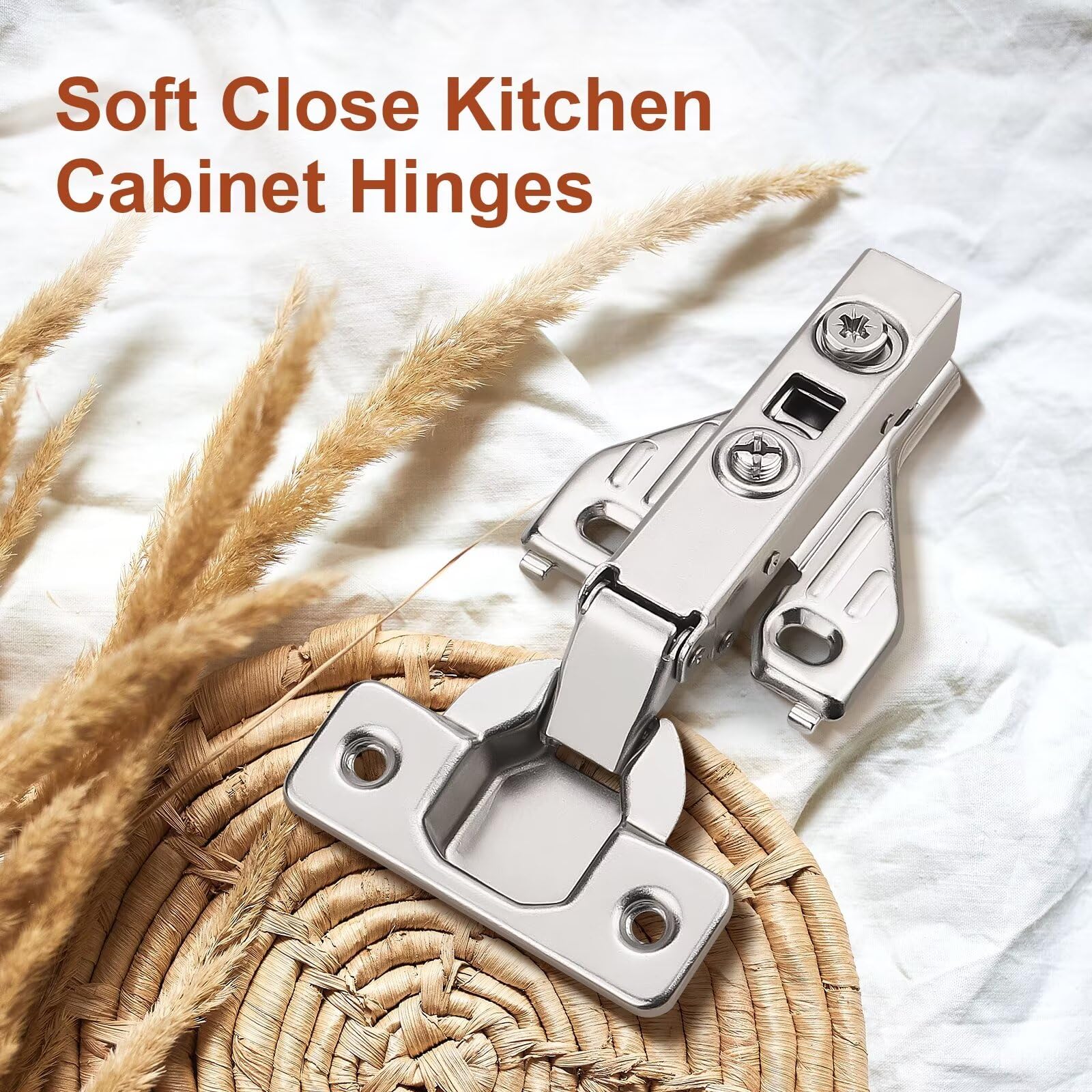 1 Pairs （2 Pack） Soft Close Kitchen Cabinet Door Hinges fit for Face Frame Cabinet,105 Degree Opening Angel Self Closing with Mounting Screws by Probrico