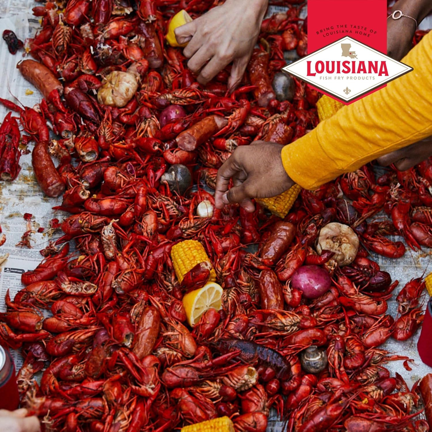 Louisiana Fish Fry Products Crawfish, Shrimp & Crab Boil Seasoning - Spicy & Delicious Seafood Powder Complete Seasoning - Low Salt Cajun Seasoning (4.5 Pound (Pack of 2))