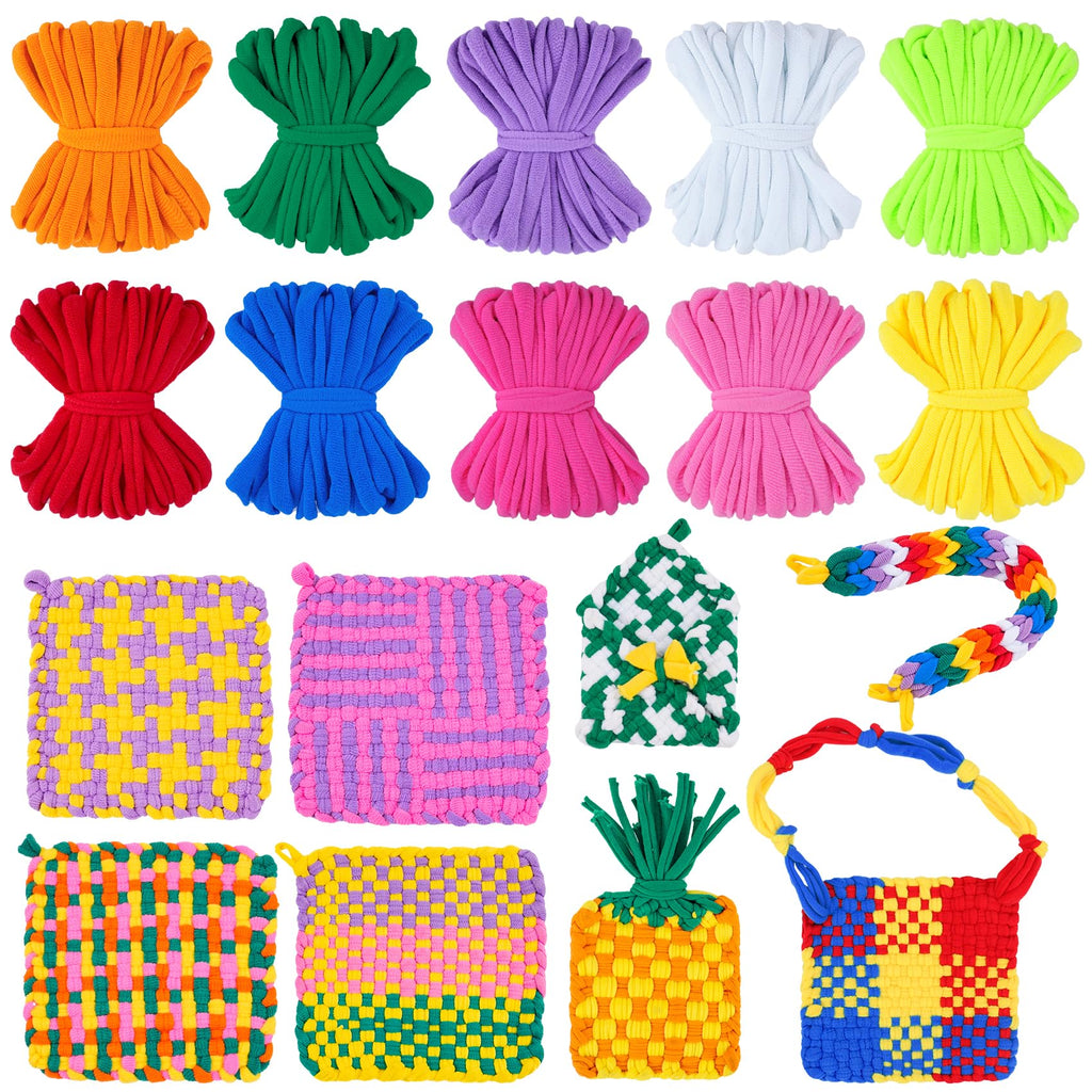 PREBOX 1000 PCS Weaving Loom Loops Refill, 10 Colors for 7 inch Potholder Loom, Craft Supplies for Kids and Beginners, Christmas & Birthday Gifts for Girls 6 7 8-10 10-12 Year Old