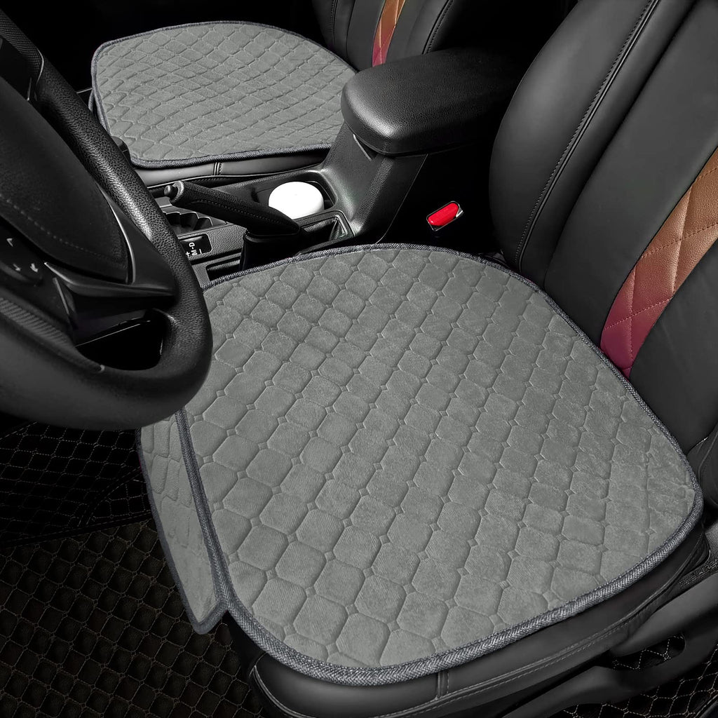 surpassme Comfortable Car Seat Covers Universal Front Seat Covers for Car Accessories, Padded Car Interior Covers for Automotive, SUV, Truck, and Van(Black)