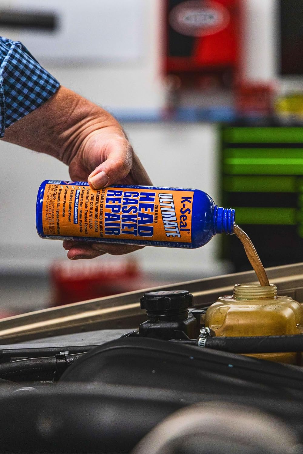 K-Seal ST3501 Pour & Go Head Gasket Sealer, 16 oz – Repairs Blown Head Gaskets, Cracked Heads & Engine Blocks