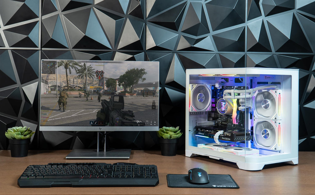 ViprTech Reaper 1.0 Gaming PC - AMD Ryzen 7 8700F (5.0Ghz Turbo), GeForce RTX 5060 Ti 8GB, 16GB DDR5, 1TB SSD, VR-Ready, WiFi BT USB-C, Win 11, Gaming Desktop Computer Prebuilt, Black