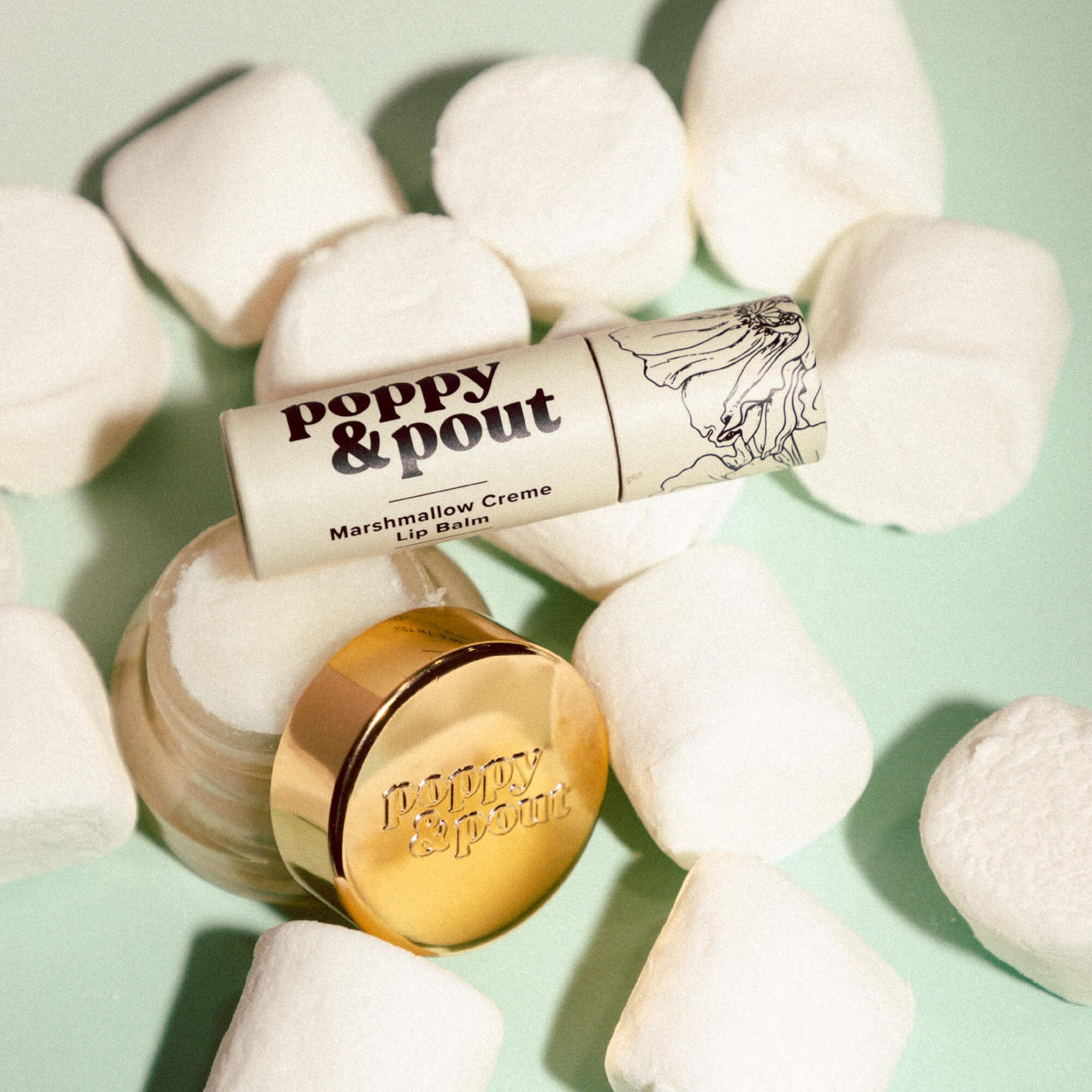 Poppy & Pout Blood Orange Mint Jumbo Lip Balm | All Natural Lip Balms & Moisturizers | Hydrates with Beeswax, Vitamin E, Organic Coconut Oil | Cruelty-Free | Lip Balm in Recyclable Cardboard Tube