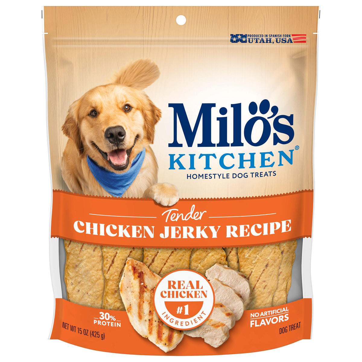 Milo's Kitchen Homestyle Dog Treats, Beef Sausage Slices, 10 Ounce, High Protein, No Artificial Flavors