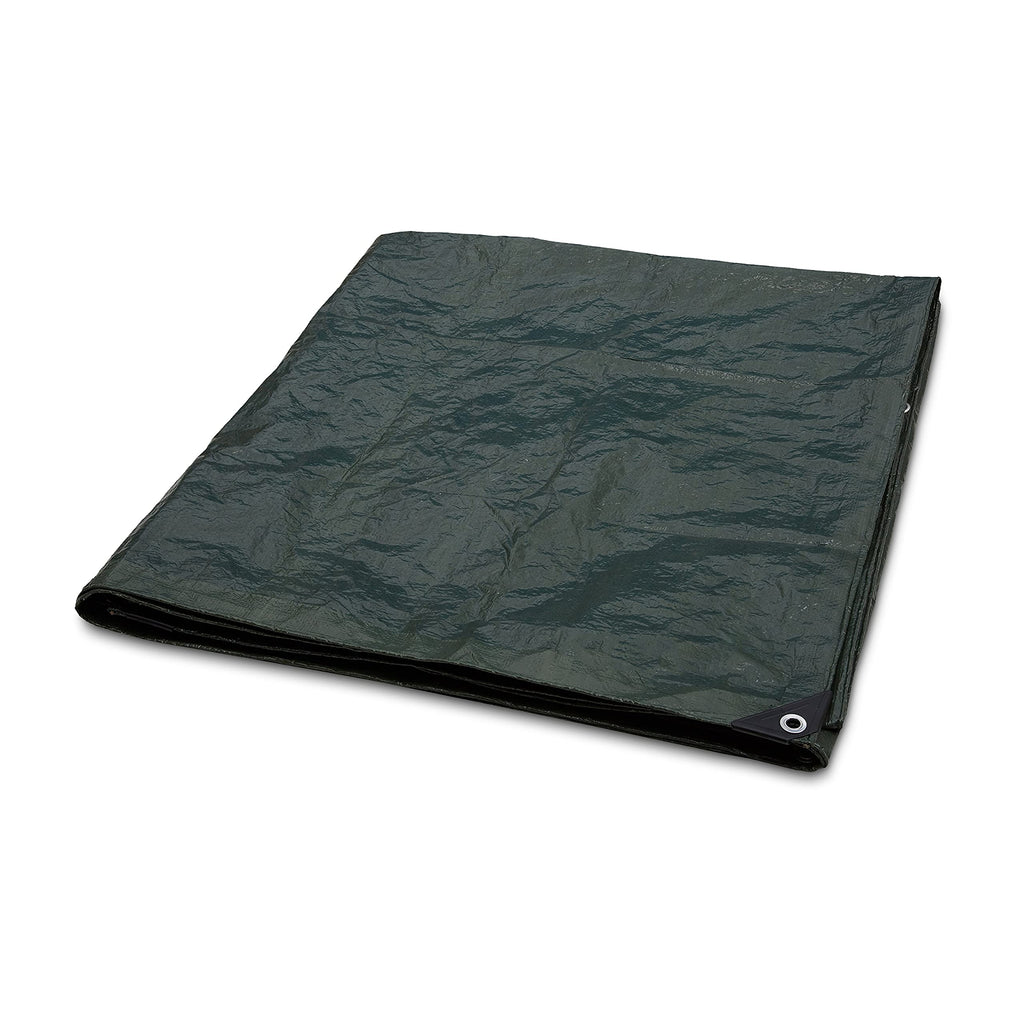 Amazon Basics Waterproof Multipurpose Camping Tarp with Reinforced Corners and Edges, Protective Cover, 9.5 x 11.3 Feet, Dark Green