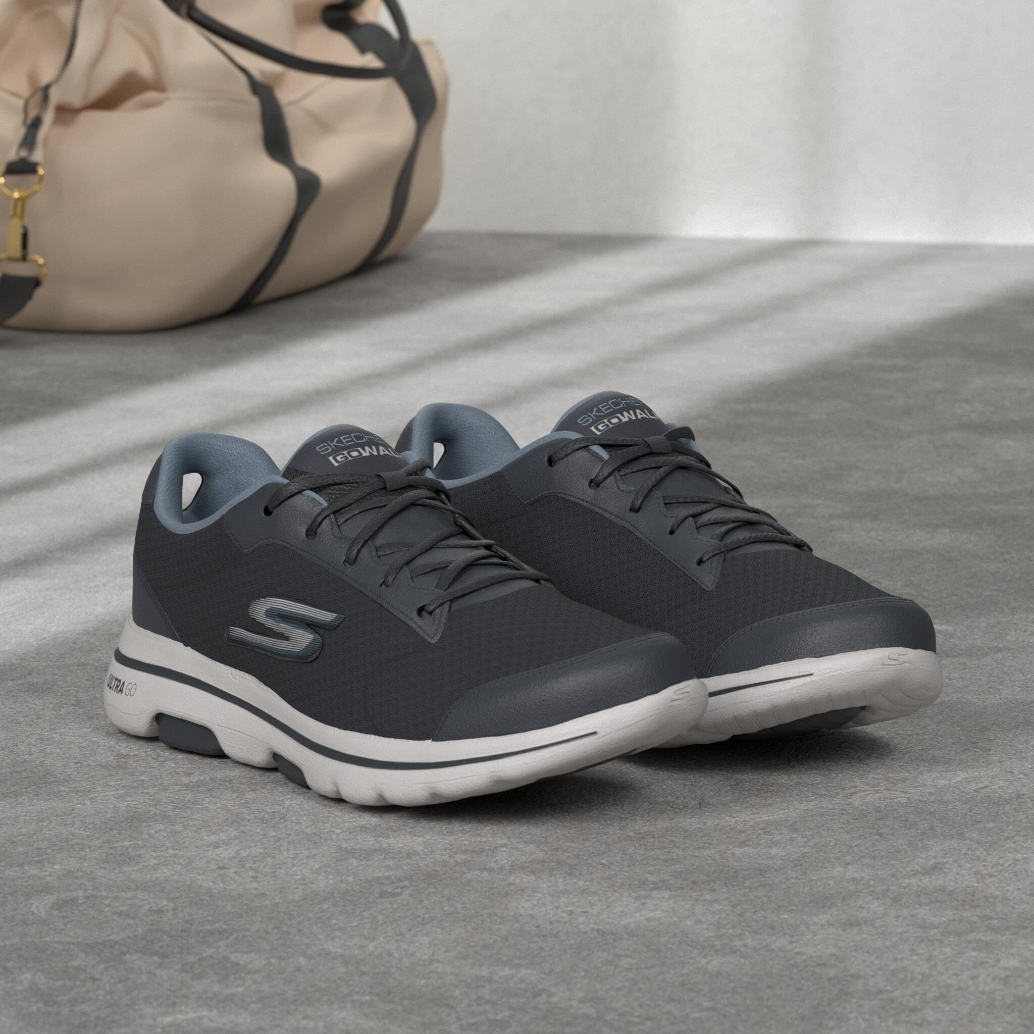 Skechers Mens Gowalk 5 Qualify - Athletic Mesh Lace Up Performance Walking Shoe