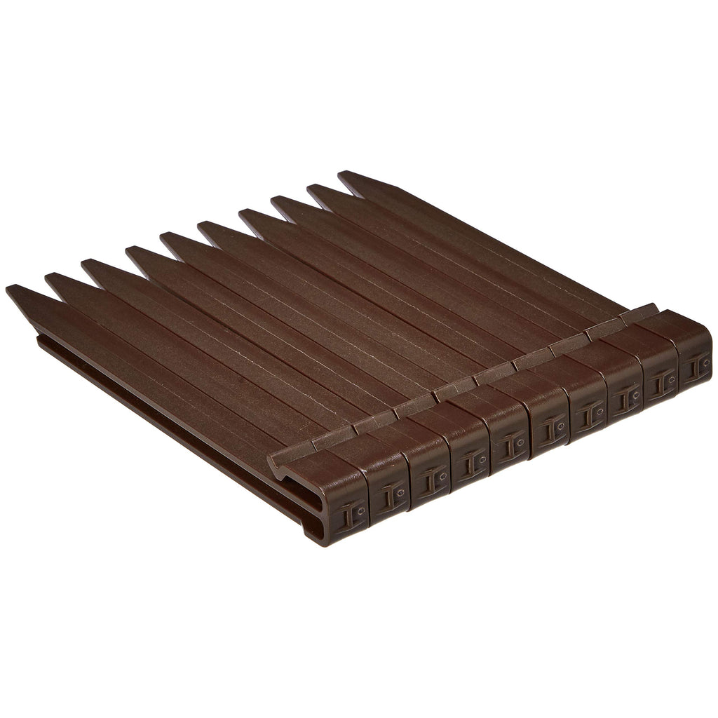 Amazon Basics Flexible Landscape Edging Coil for Garden Border, Flower Beds, Lawn and Pathways, 5 inch x 40ft, Brown, 10 Stakes