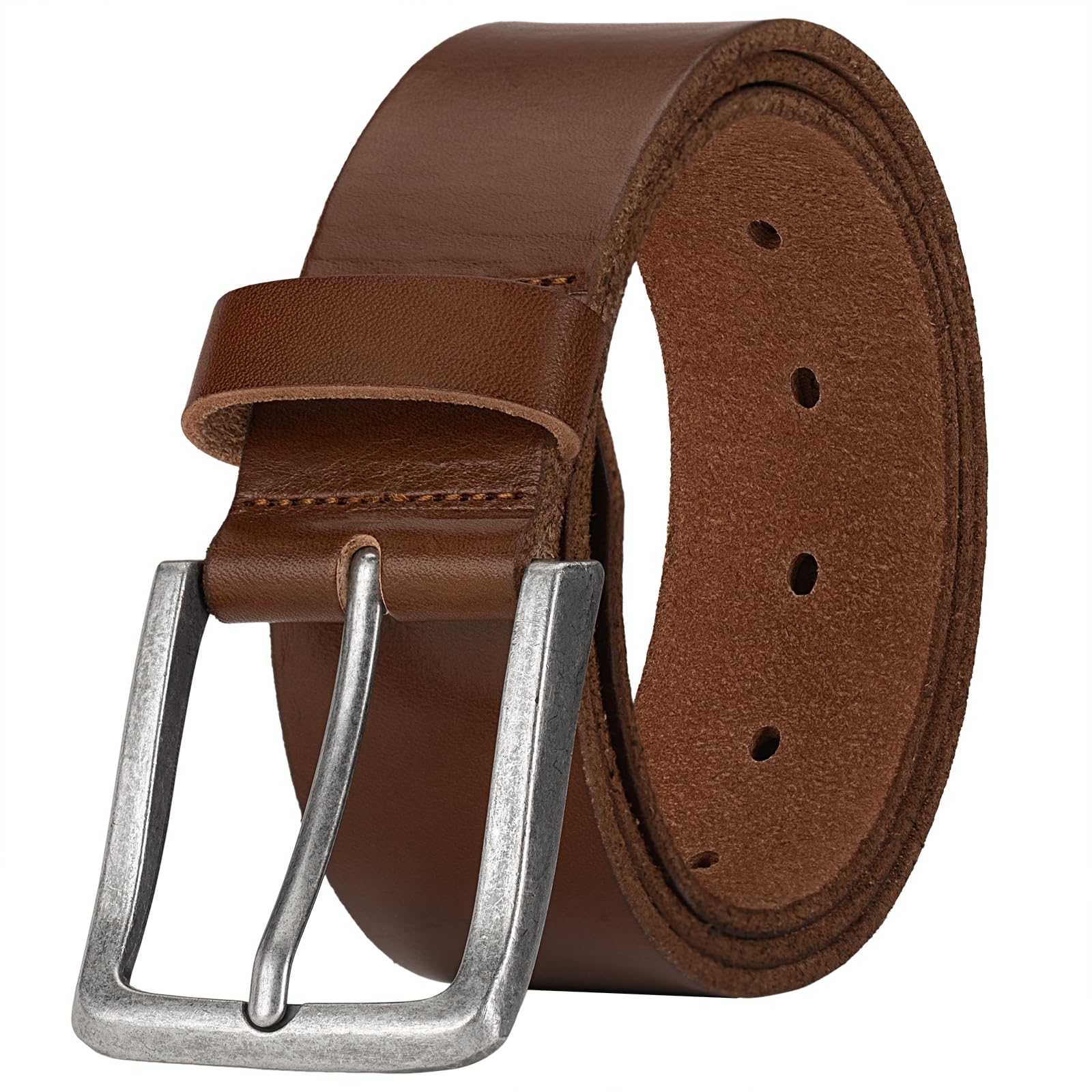 Thicken Full Grain Leather Mens Belt Heavy Duty Mens Work Belt Mens Belt High Hardness Buckle Packed In Gift Box