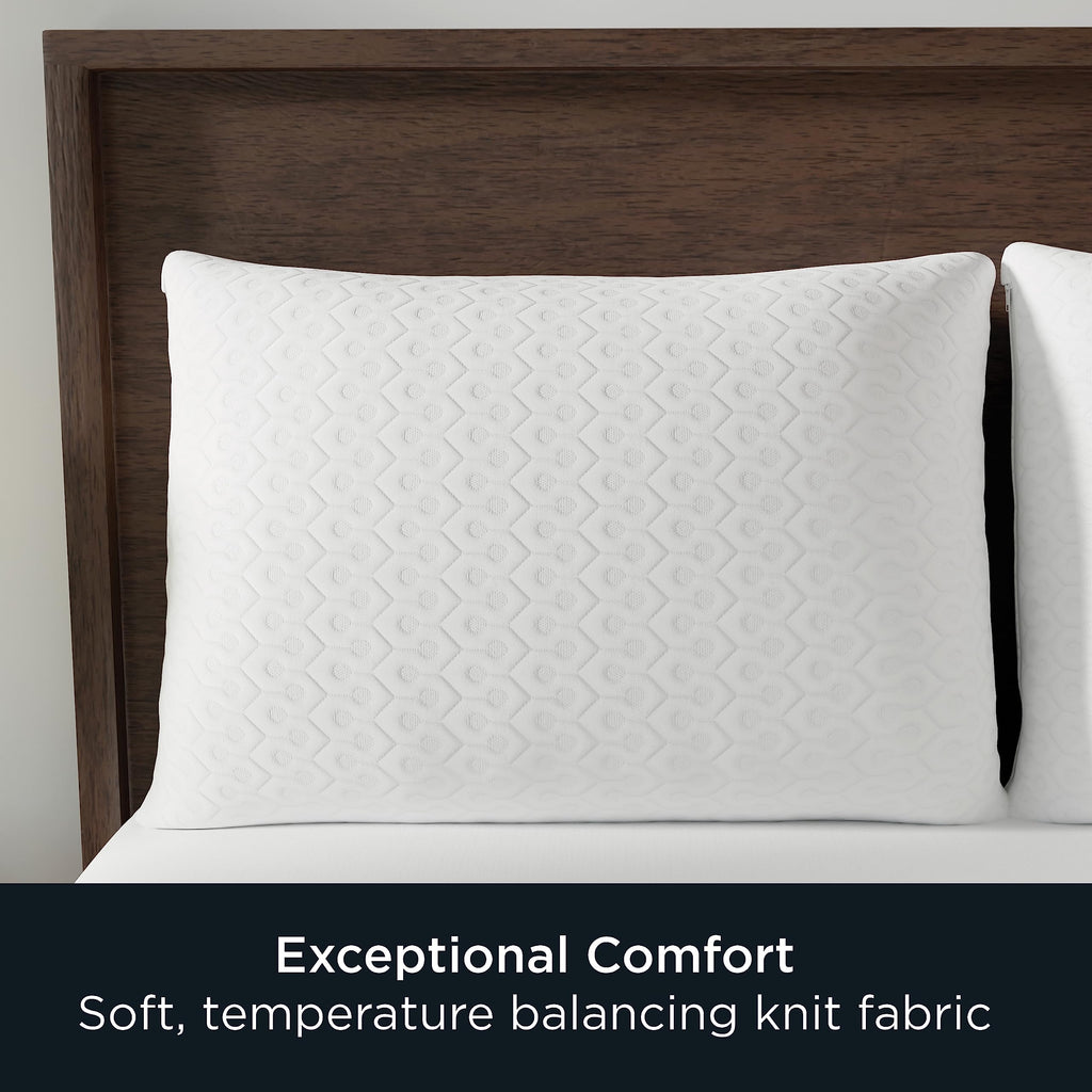 AllerEase Platinum Allergy Defense Particles Proof Temperatur Balancing Luxurious Plush Fabric Machine Washable Durable Zippered Pillow Protector, Standard/Queen Size, White