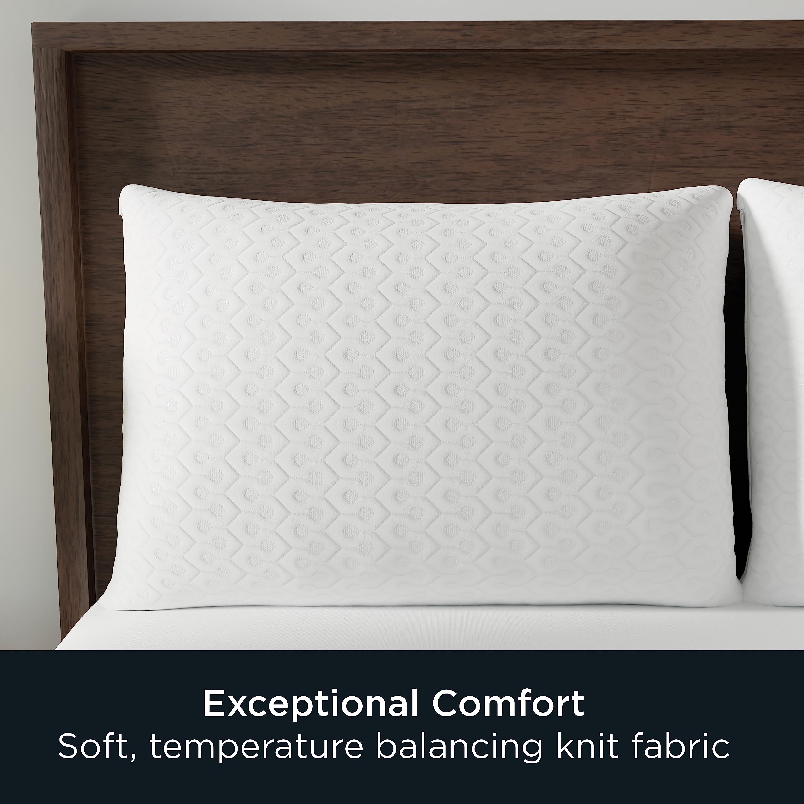 AllerEase Platinum Allergy Defense Particles Proof Temperatur Balancing Luxurious Plush Fabric Machine Washable Durable Zippered Pillow Protector, Standard/Queen Size, White