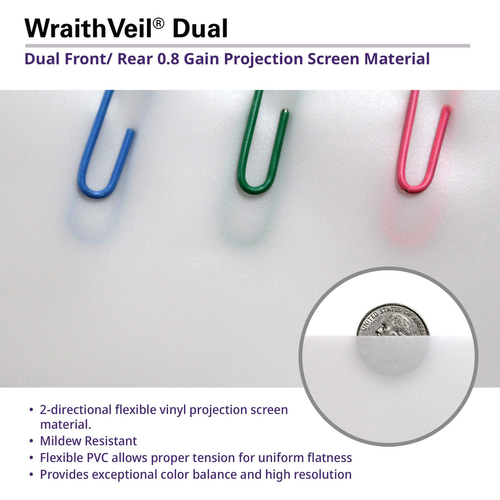 Elite Screens 100-inch Wraith Veil DUAL, 16:9, 0.8 Gain, 150° Viewing Angle, Front & Rear Projection Screen, Yardmaster 2 OMS100H2-Dual