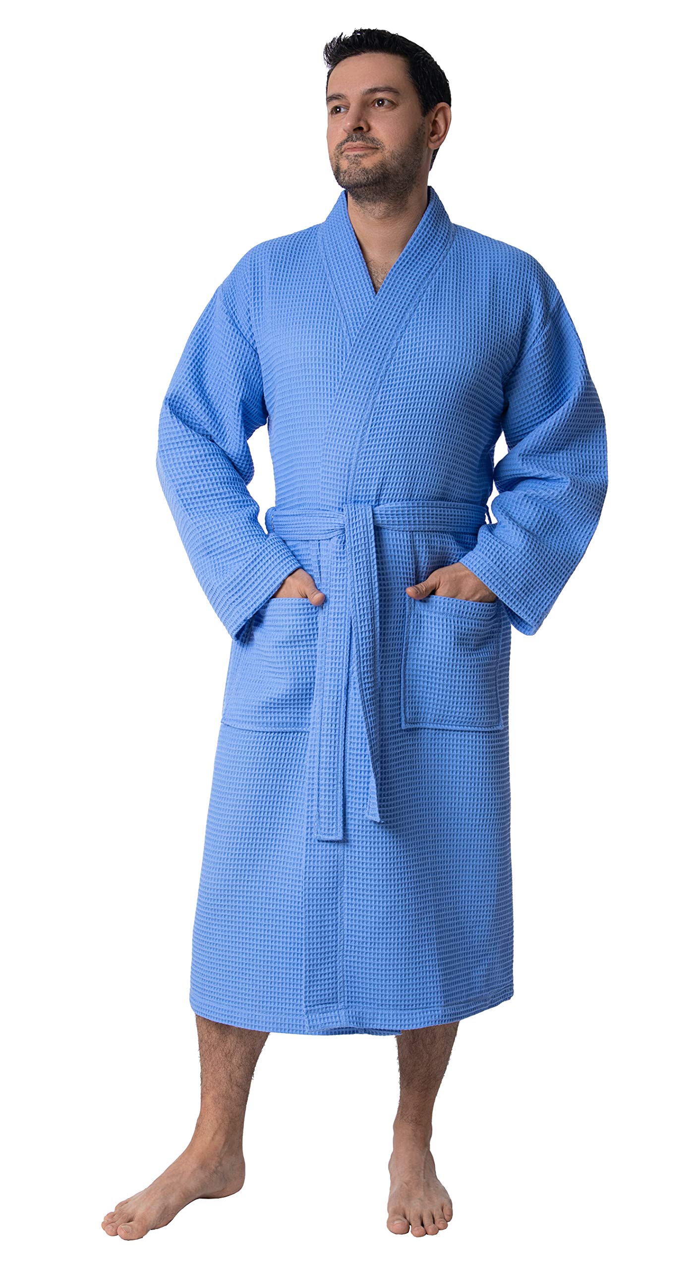 BAGNO MILANO Mens Robes, Waffle Robes For Men, Turkish Cotton Mens Bathrobes