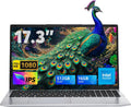 MALLRACE 2025 Laptop,17.3-Inch FHD Display Laptop with Quad Core-12th Alder Lake N97(Up to 3.6GHz), 16GB RAM 512GB ROM Traditional Laptop Computer, 6000Mah Battery,Silver
