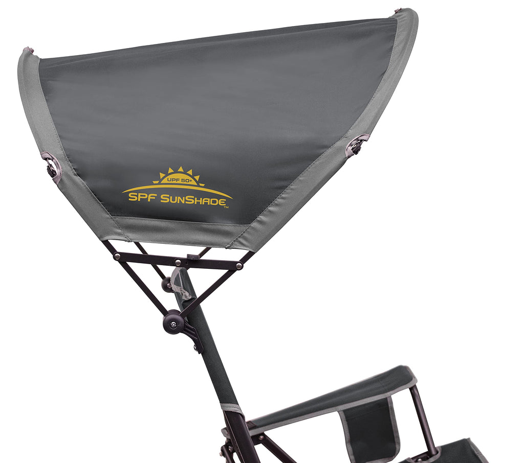 GCI Outdoor Comfort Pro Rocker Camping Chair | Portable Folding Rocking Chair with Durable Armrests & Drink Holder — Blush