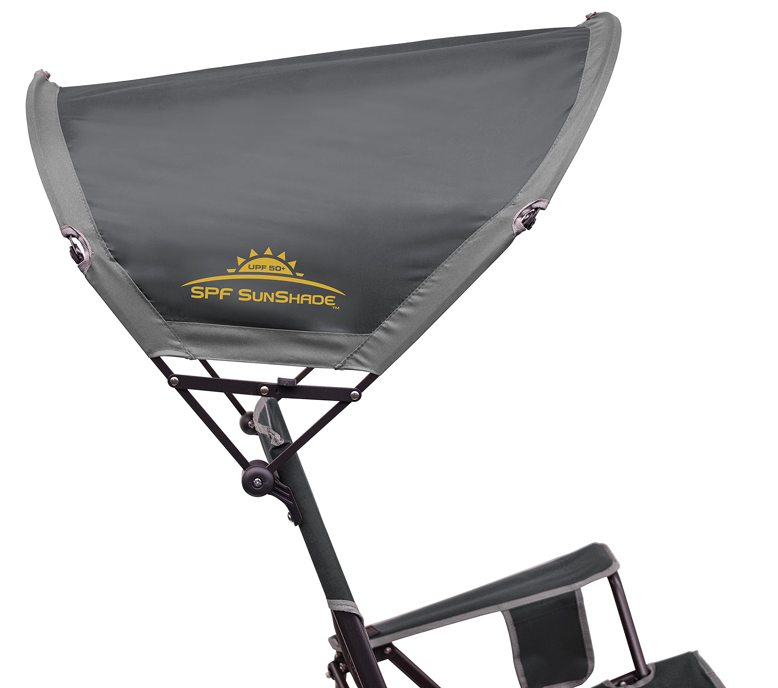 GCI Outdoor Comfort Pro Rocker Camping Chair | Portable Folding Rocking Chair with Durable Armrests & Drink Holder — Blush