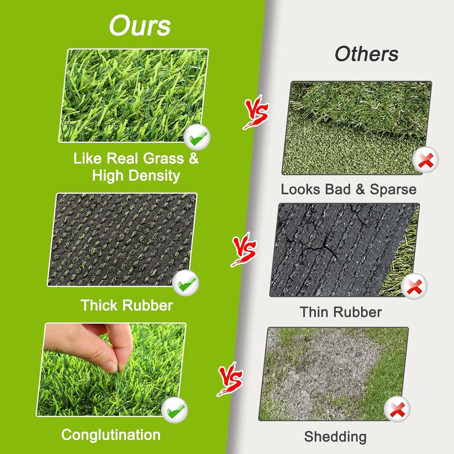 2 Pack Grass Pee Pads for Dogs Potty, Reusable Artificial Grass Mat for Puppy & Cats (25.9"x30.6")