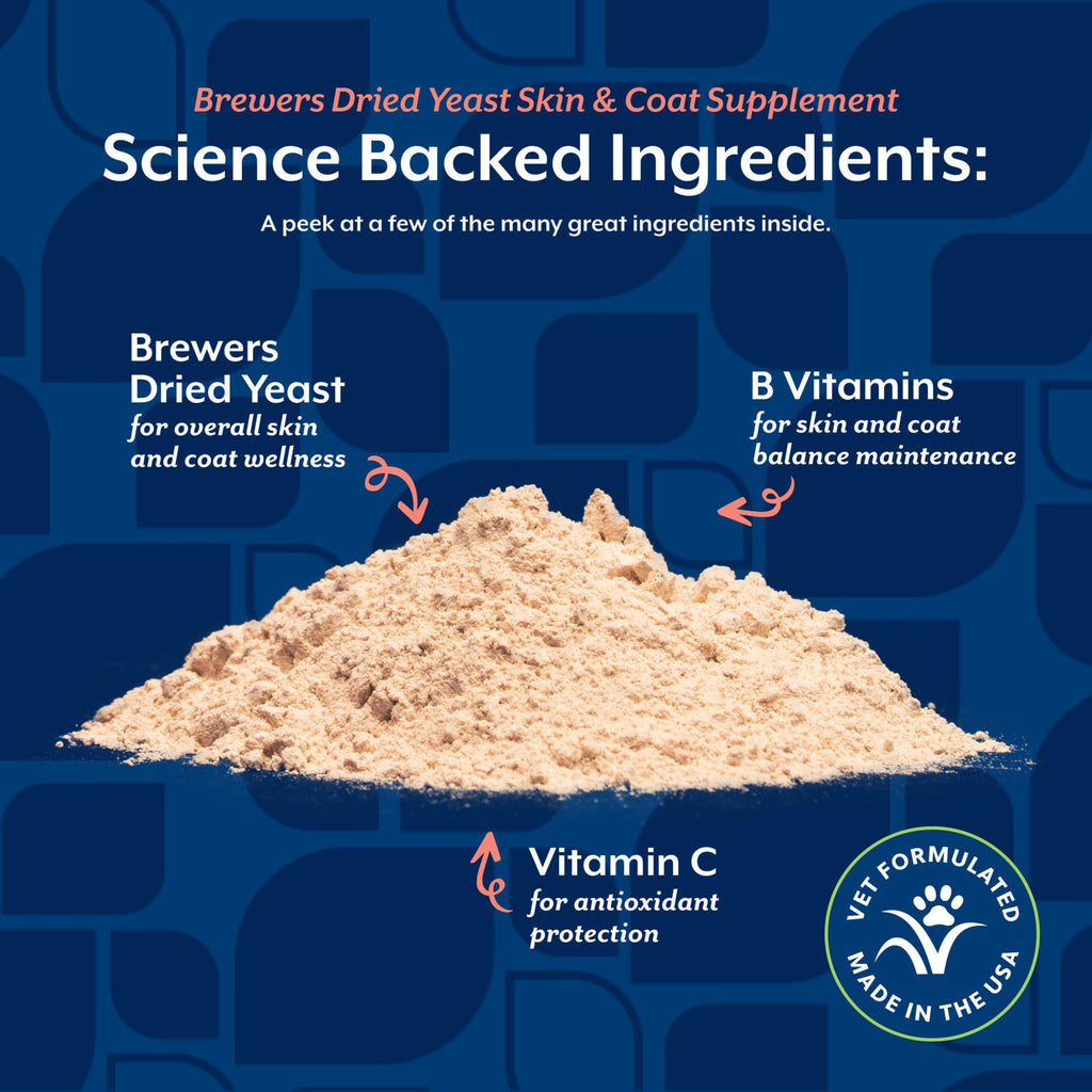 NaturVet – Brewer’s Dried Yeast Formula with Garlic Flavoring – Plus Omegas | Rich in Omega-3, 6 & 9 Fatty Acids | Fortified with B1, B2, Niacin & Vitamin C | For Dogs & Cats | 5000 Chewable Tablets
