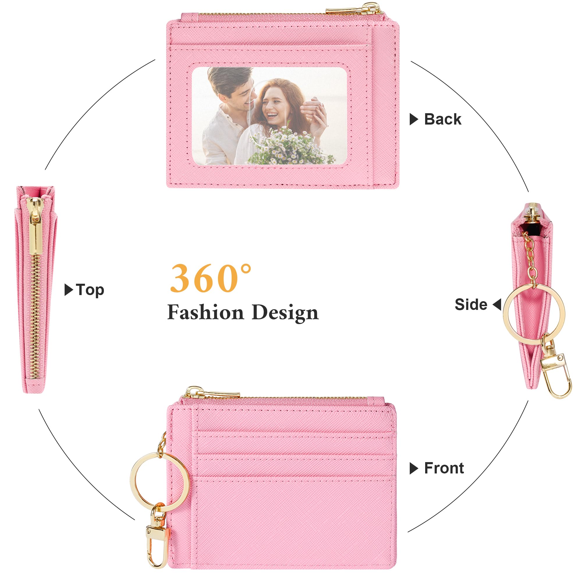 Sodsay Card Case Slim Front Pocket Wallet for Women Credit Card Holder with Keychain | Slim, Credit Card Holder, Front Pocket, with Keychain | Slim