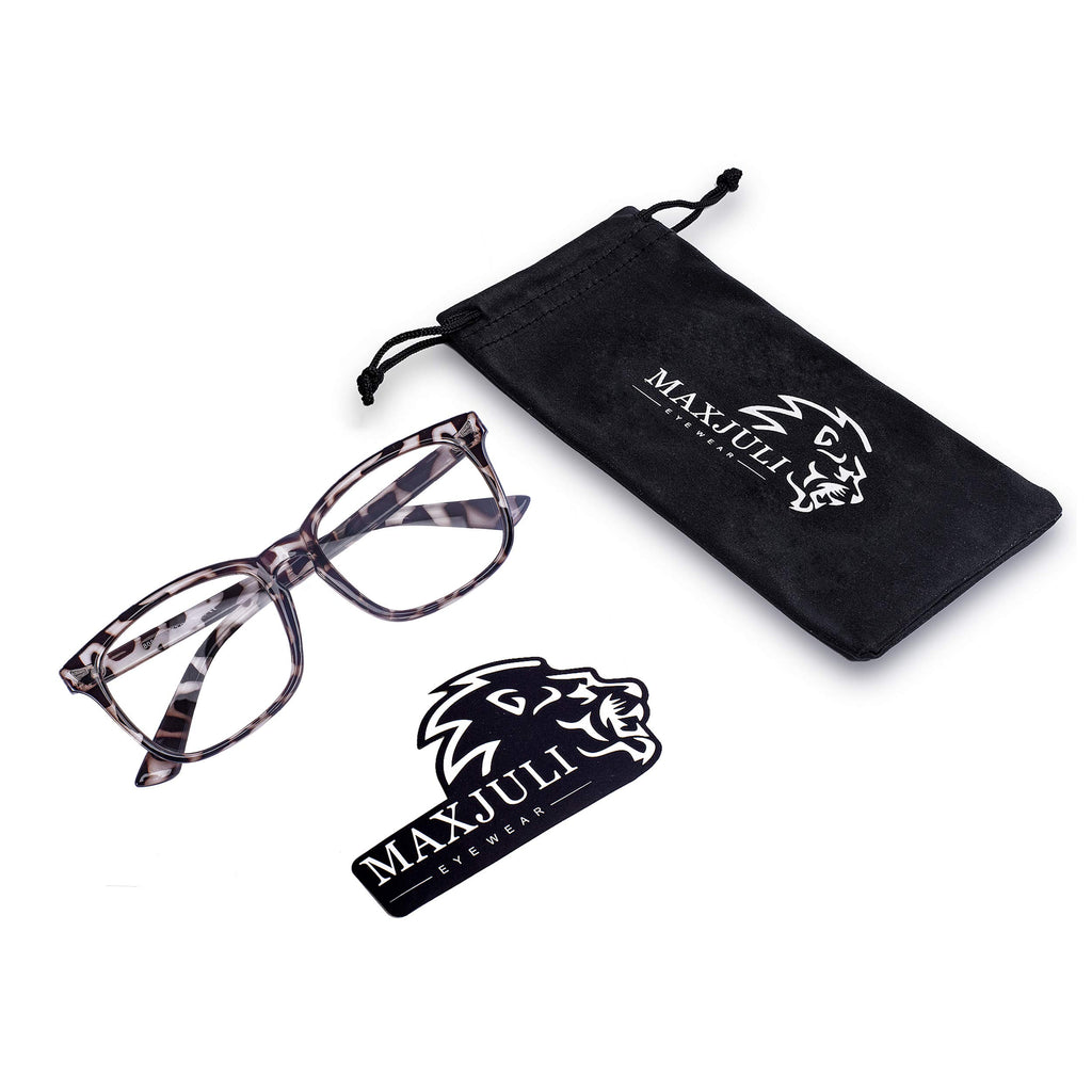 MAXJULI Blue Light Blocking Glasses,Computer Reading/Gaming/TV/Phones Glasses for Women Men(Transparent)