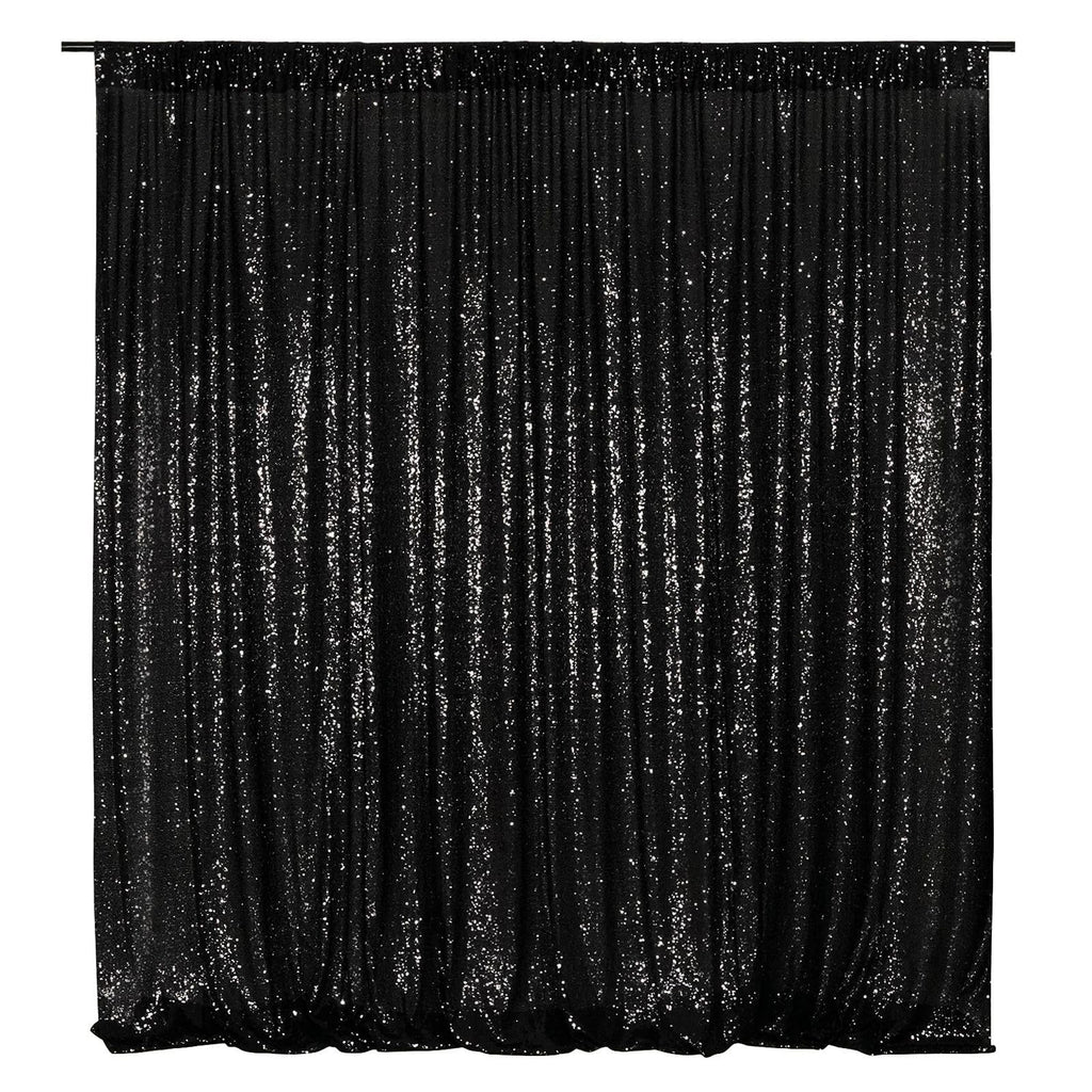 Poise3EHome Baby Blue Sequin Backdrop Curtain, 2 Panels 2Ft x 8Ft Glitter Photography Background for Party Baby Shower Wedding Birthday Christmas Thanksgiving Halloween Decoration