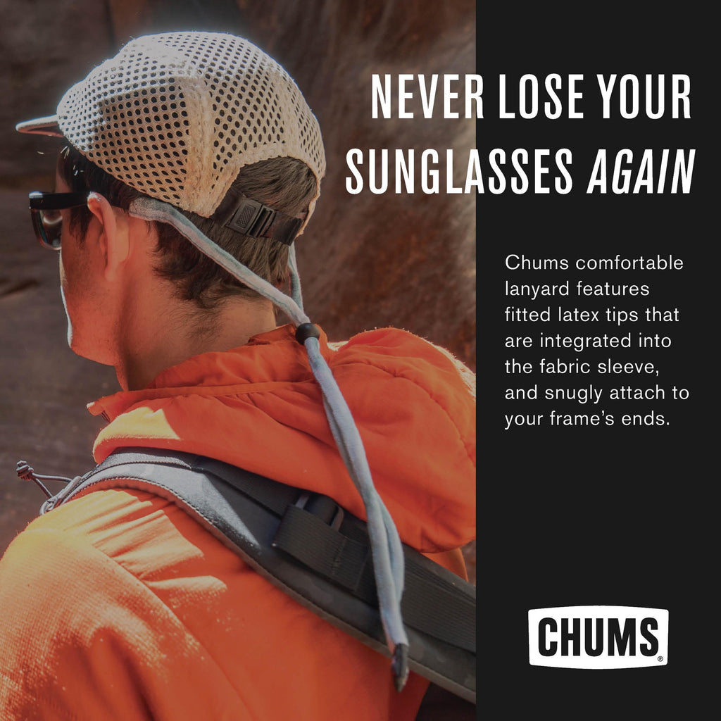 Chums Original Cotton Retainer - Unisex Eyewear Keeper for Sunglasses & Glasses - Adjustable Fit, Washable & Made in USA