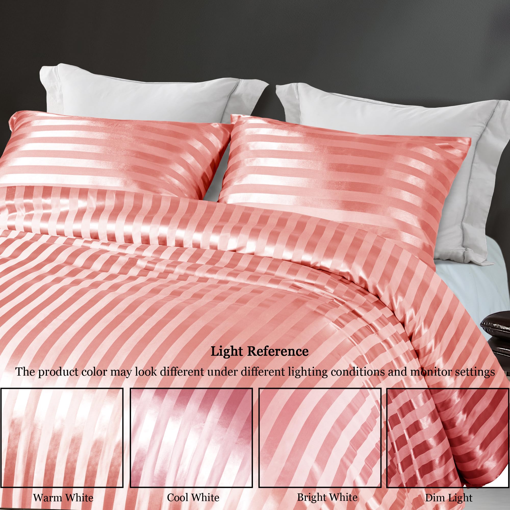 Whale Flotilla 2-Piece Reversible Silky Soft Twin Size Comforter Bedding Set, Luxurious Satin Comforters with Satin Pillowcase, Lightweight Duvet for All Seasons, Black