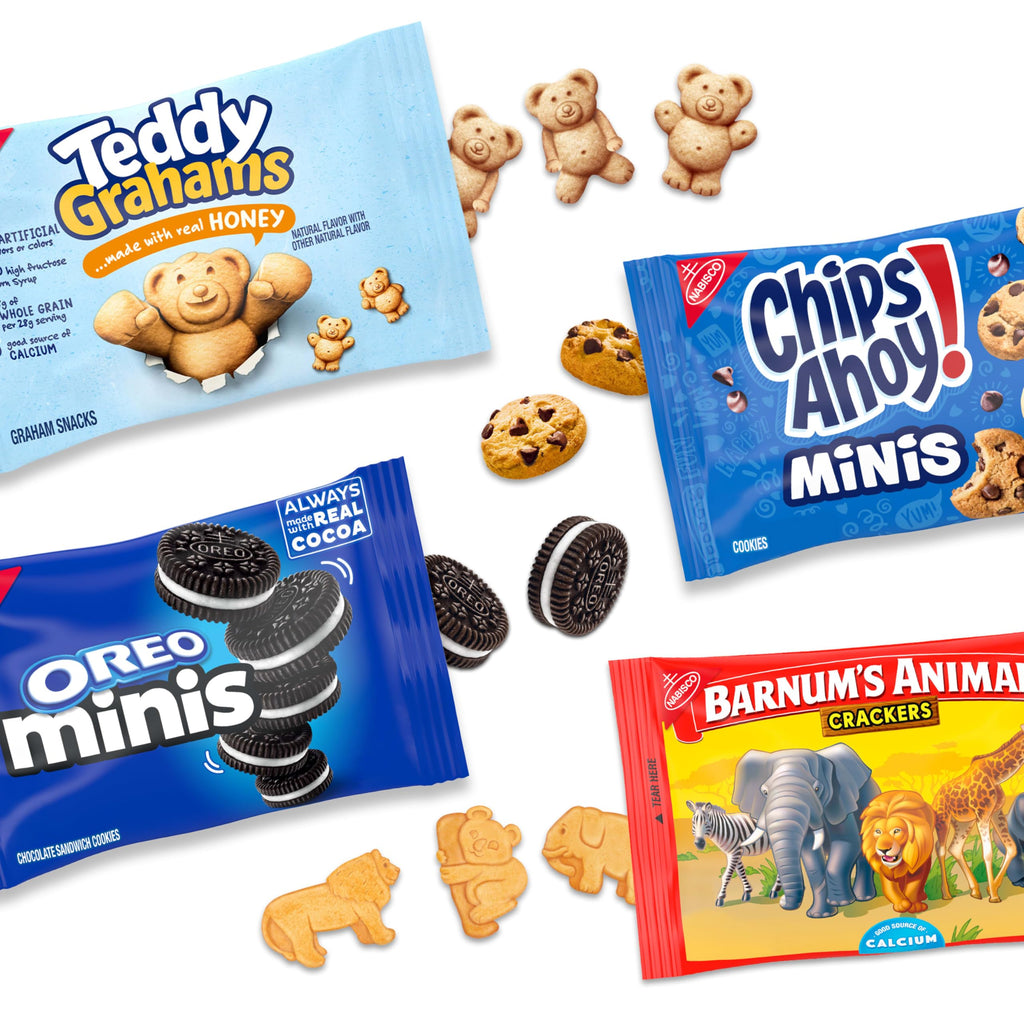 Nabisco, Team Favorites Variety Pack, Oreo Mini, Chips Ahoy! Mini, Teddy Grahams Honey and Barnum's Animal Crackers, 30 Snack Packs