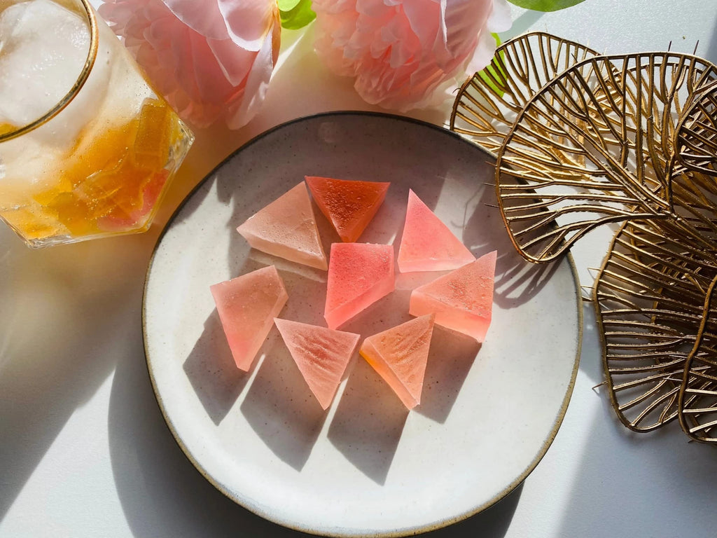 Silky Gem - Edible Lychee Flavored Aurora Crystal Candy, 8-10 pieces, Kohakutou, Edible Gem, Vegan, Gluten Free, ASMR