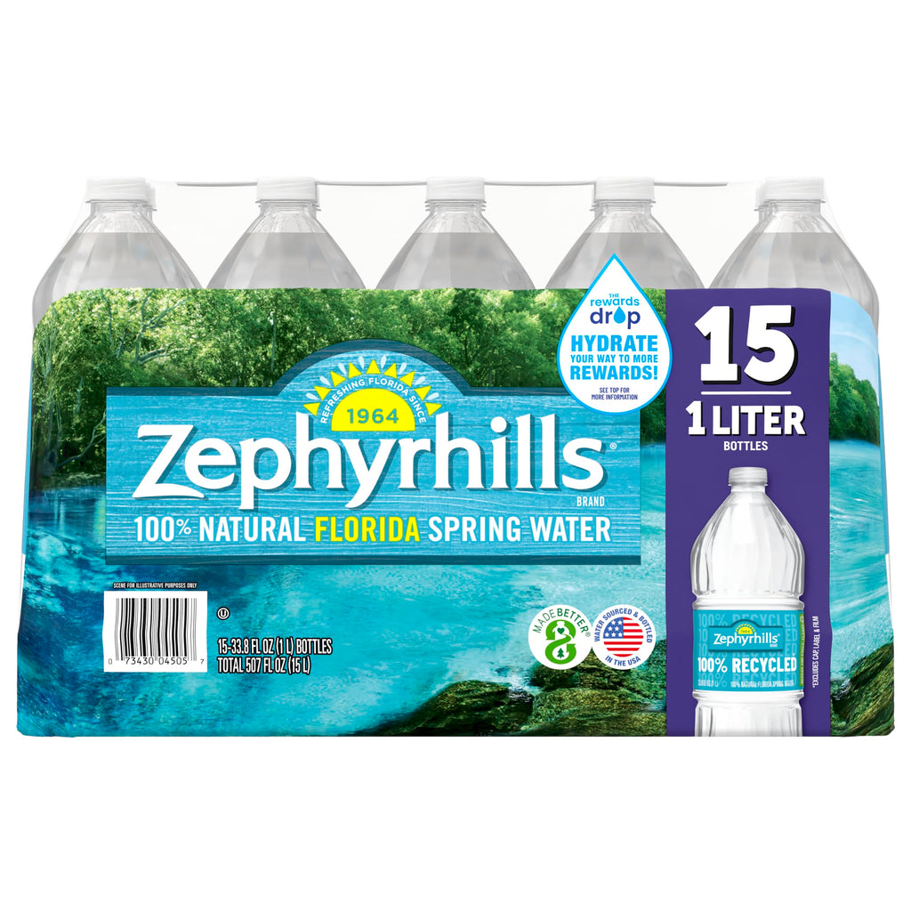 Zephyrhills Spring Water, 8 oz Mini Bottles, 48 Pack (3 Cases)