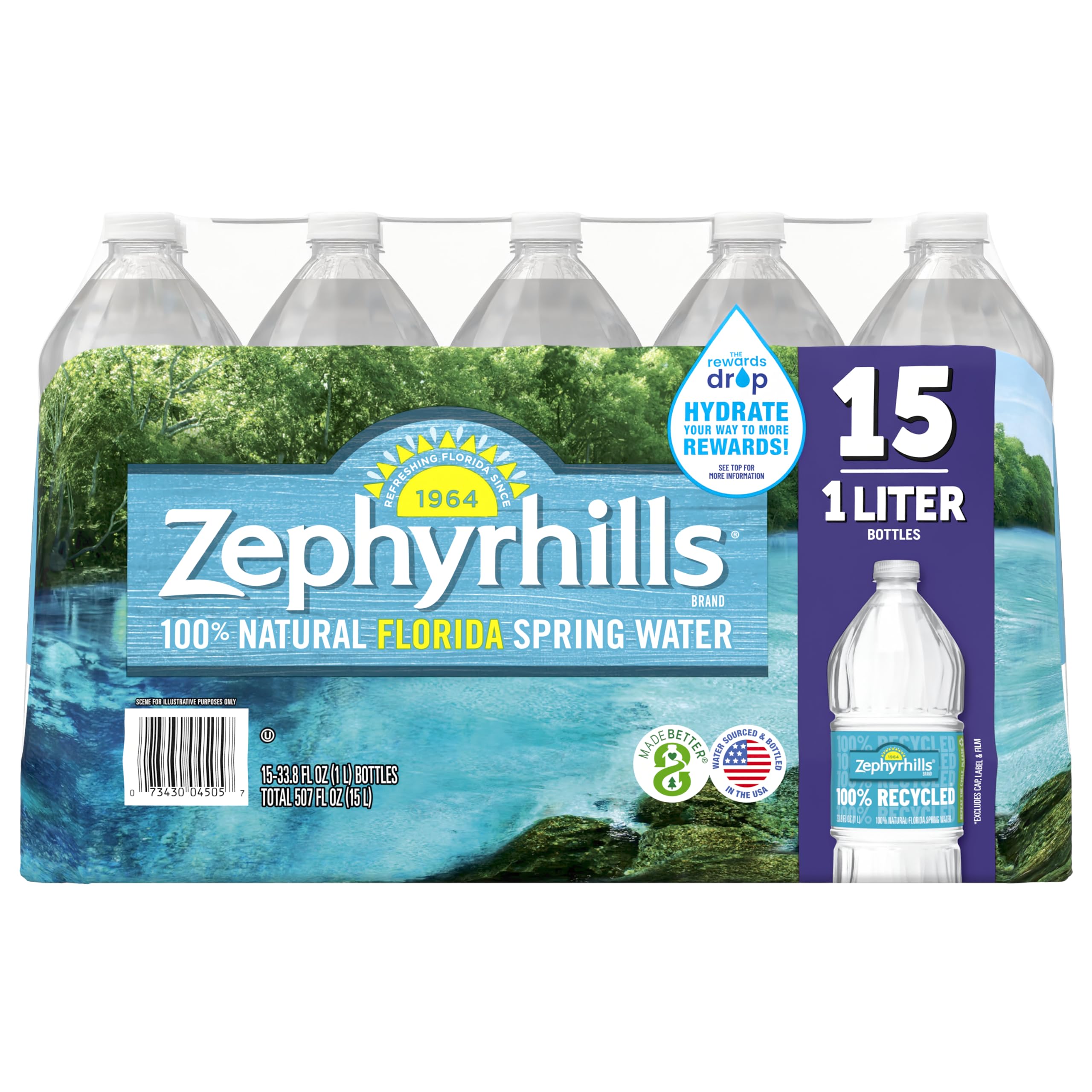 Zephyrhills Spring Water, 8 oz Mini Bottles, 48 Pack (3 Cases)
