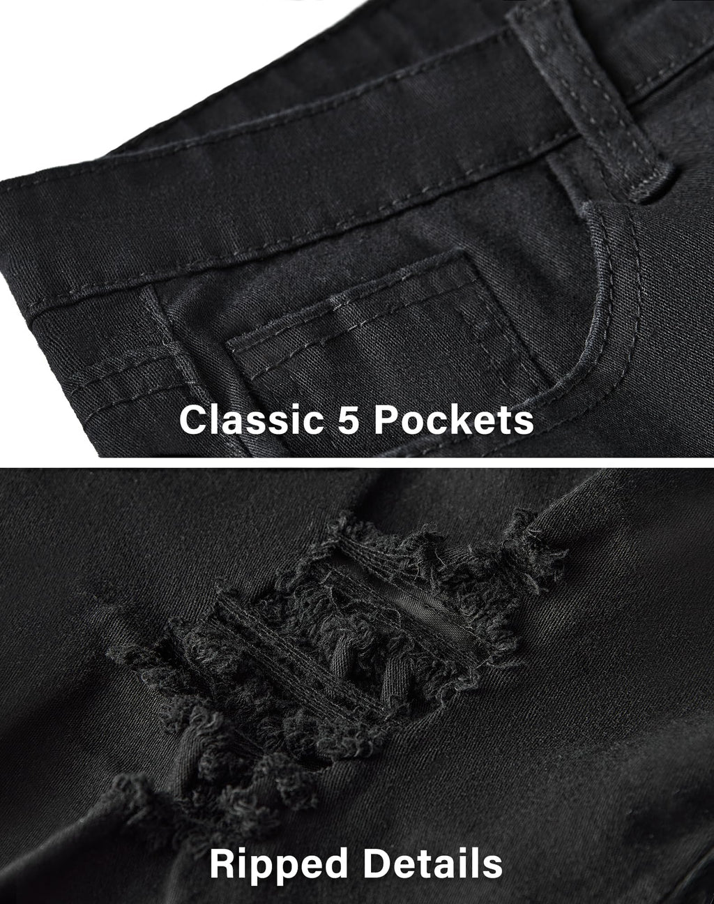 roswear Womens Ripped Stretchy Long Jean Shorts Mid Rise Frayed Cut Off Bermuda Shorts