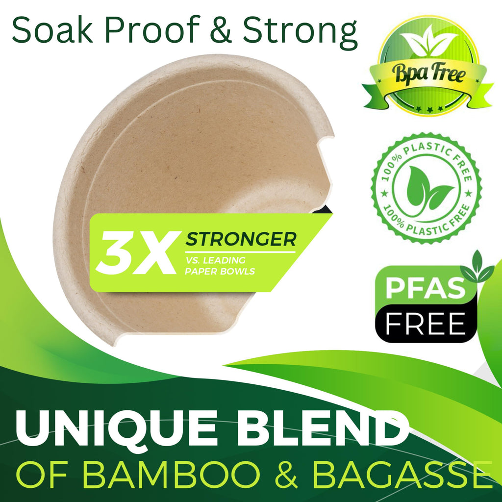 4oz Disposable Paper Cups [100-Pack], Sturdy Small/Mini Paper Cups/bowls, Perfect for Dip Sauce, Tasting and Snacks, 100% Compostable Sample Cups