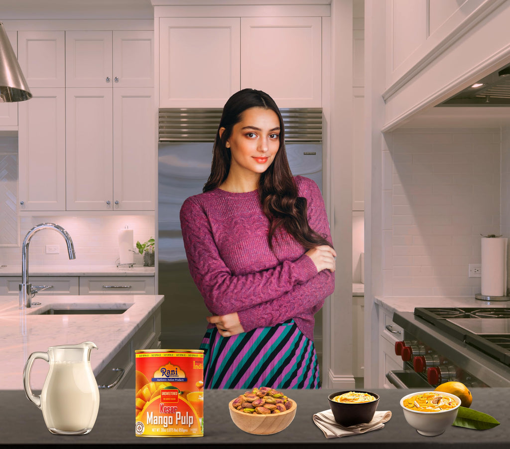 Rani Mango Pulp Puree (Makes Mango Lassi Shakes) Alphonso Sweetened 30oz (1.875lbs) 850g ~ Kosher | All Natural | NON-GMO | Vegan | No colors | Gluten Friendly | Indian Origin