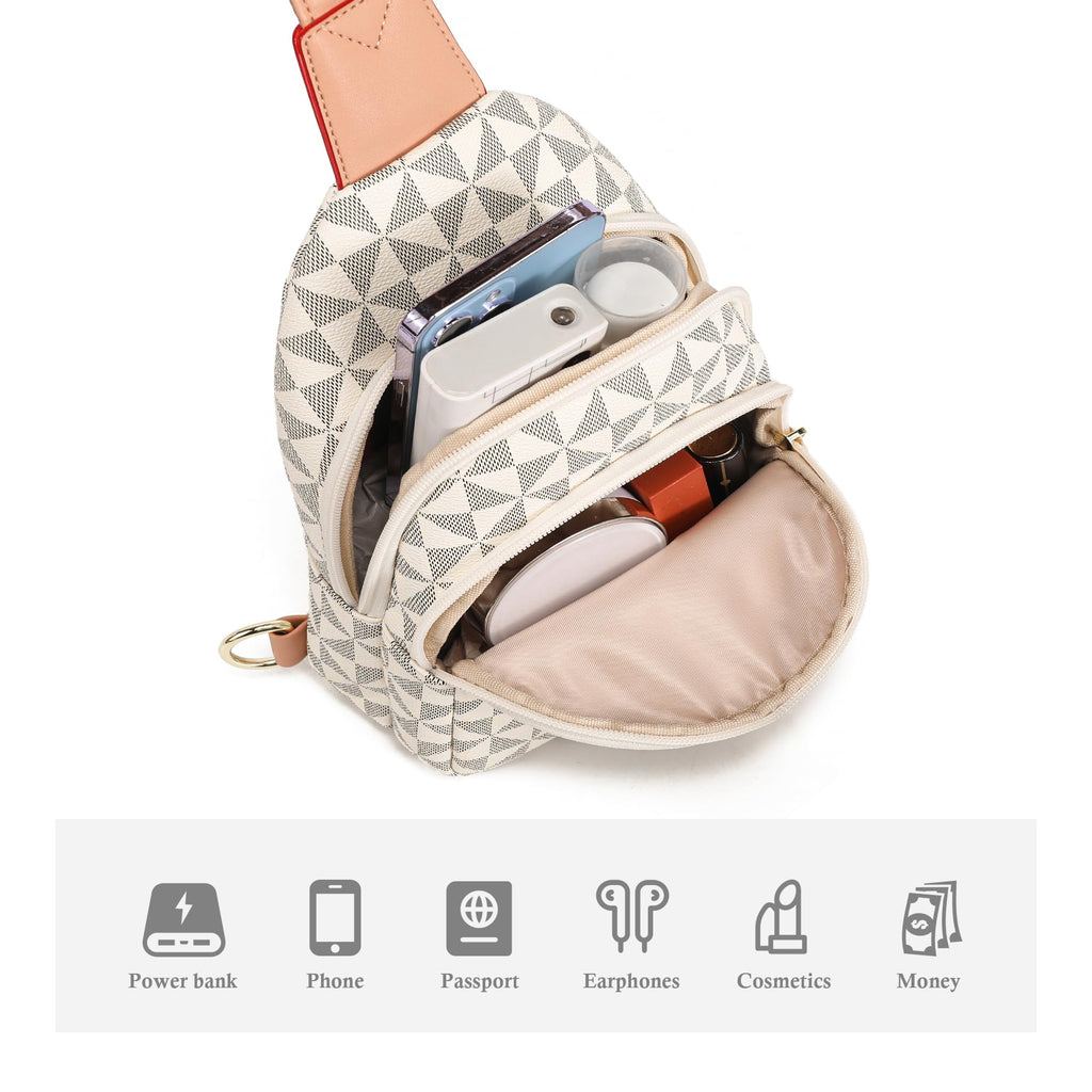 INICAT Small Crossbody Sling Bags Faux Leather Fanny Packs Purses for Women Everyday & Travel