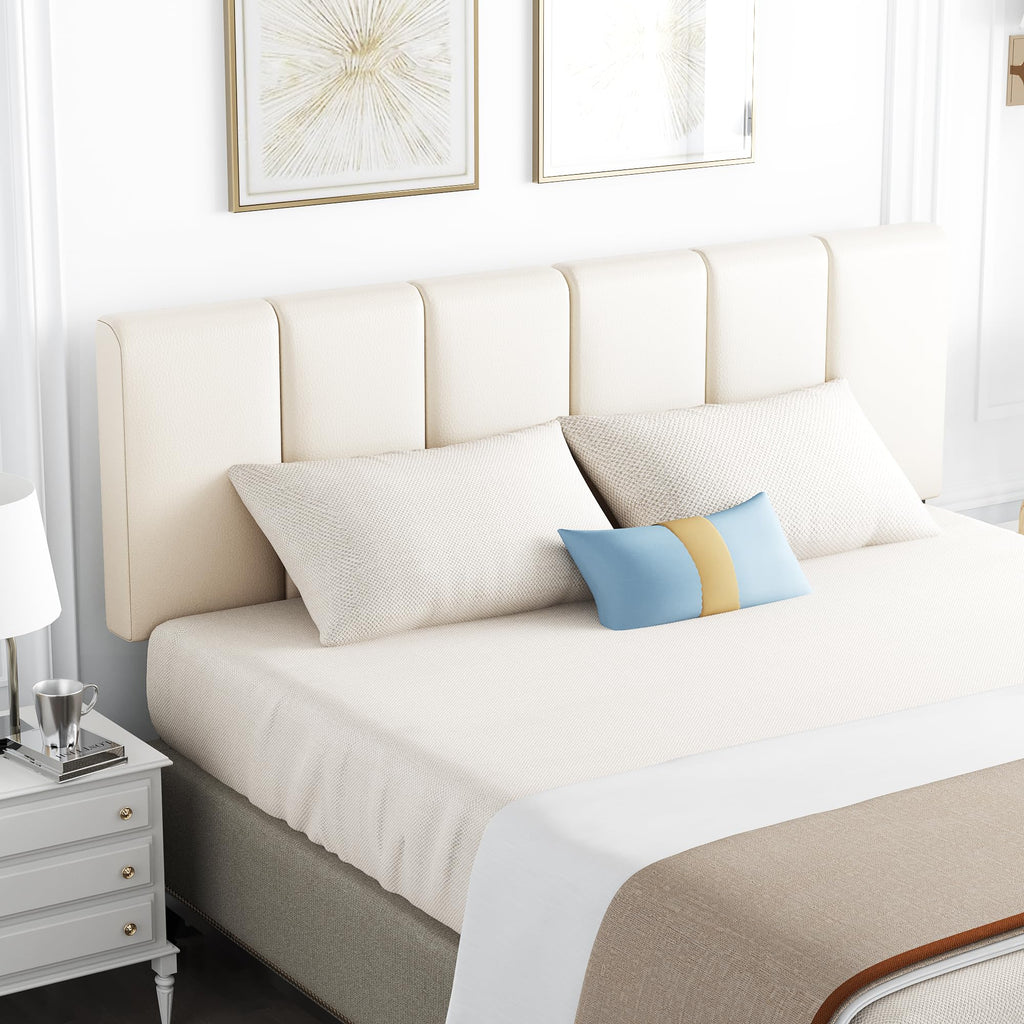 HAOBO Home Upholstered Headboards Foldable Queen/Full Linen Panels with Height Adjustments