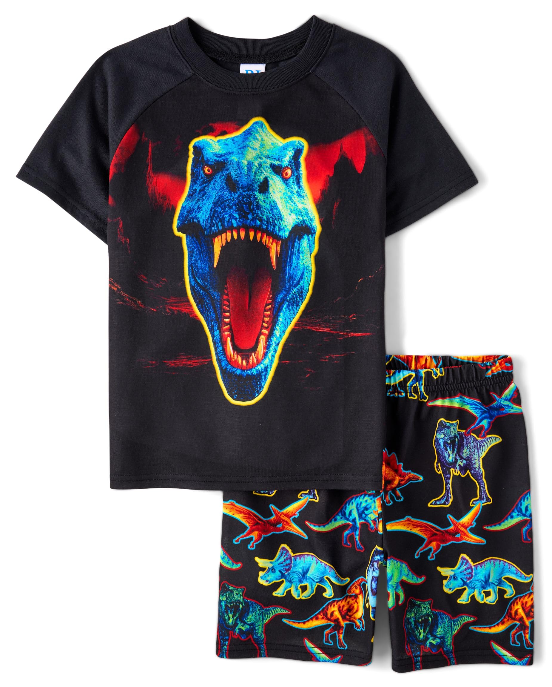 The Children's Place boys Short Sleeve Top and Shorts,2 Piece Pajama Set