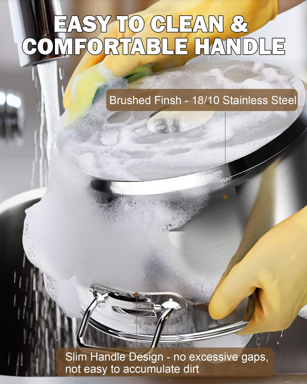Cooks Standard Professional 6 Quart Stock Pot with Lid, Stainless Steel Dutch Oven Pot
