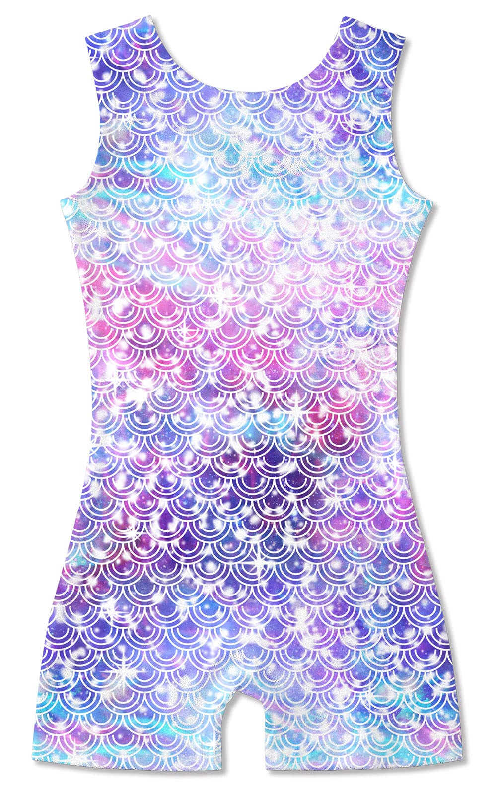 Funnycokid Gymnastics Leotards for Girls with Shorts Sparkly Kids Biketards Dance Unitard 3-10 Years