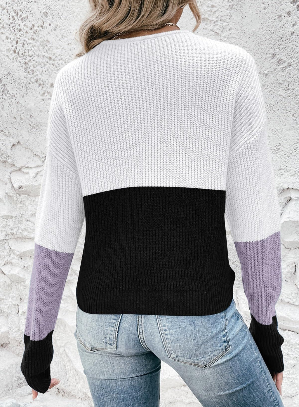 Pink Queen Women's 2026 Twist Knot Cropped Sweater V Neck Long Sleeve Knit Pullover Top Casual Fall Fashion Clothes