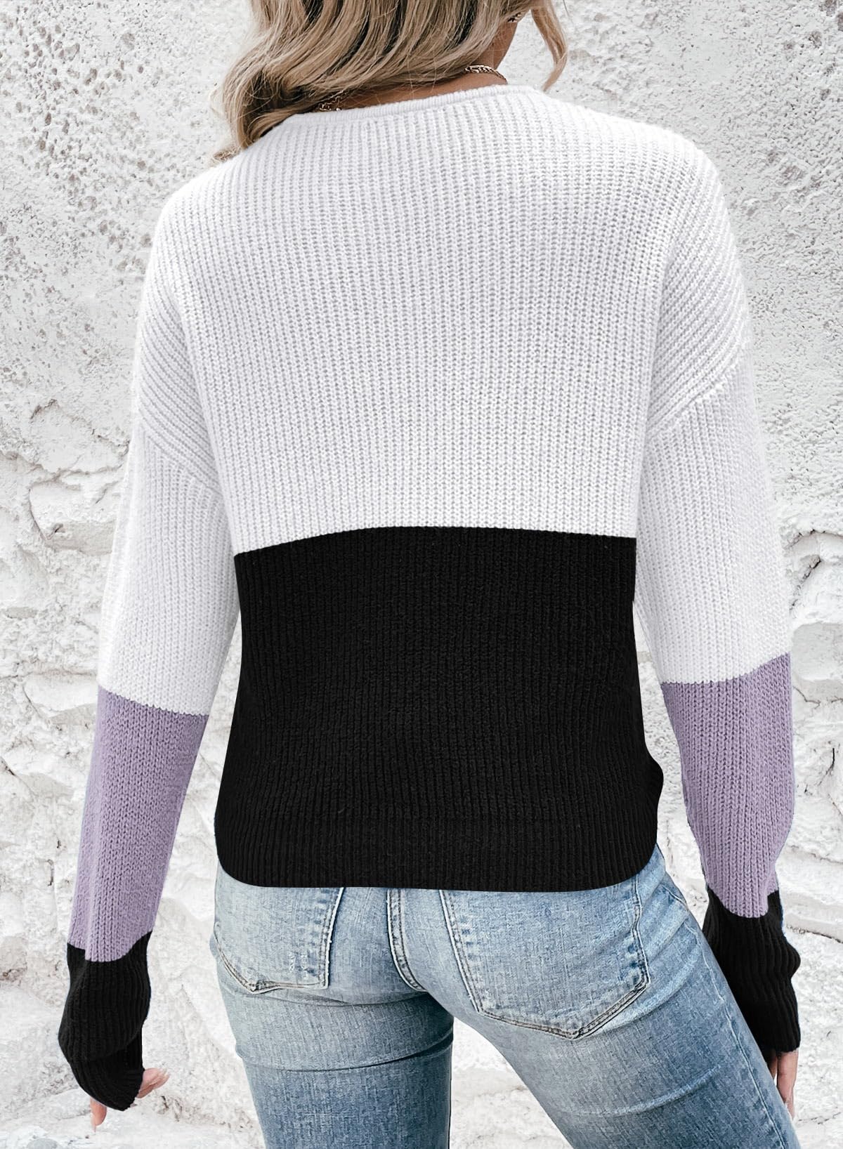 Pink Queen Women's 2026 Twist Knot Cropped Sweater V Neck Long Sleeve Knit Pullover Top Casual Fall Fashion Clothes