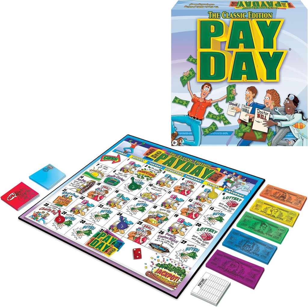 Winning Moves The Game of Pay Day, Make & Spend Money for Fun | Popular 1970's Artwork, 2-4 Players, Ages 8+