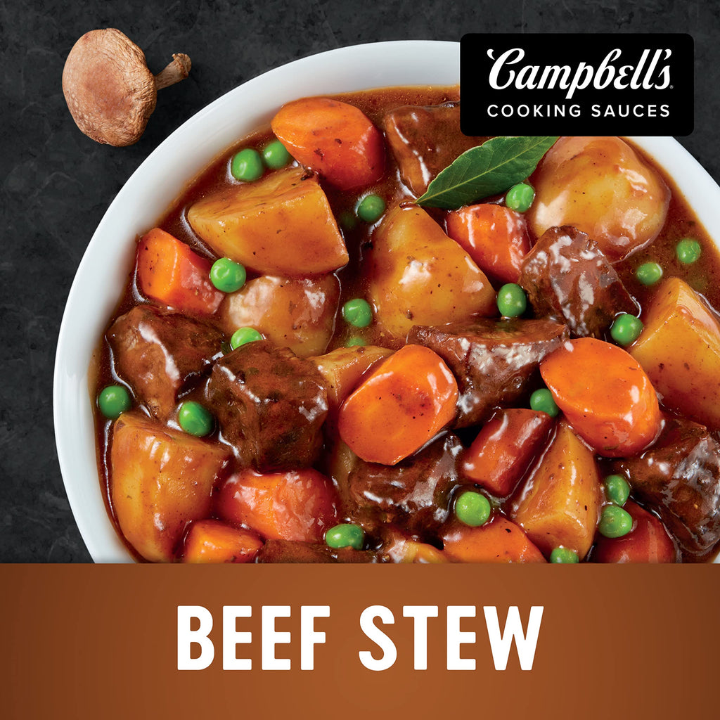 Campbell's Cooking Sauces, Hearty Beef Stew, 12 Oz Pouch